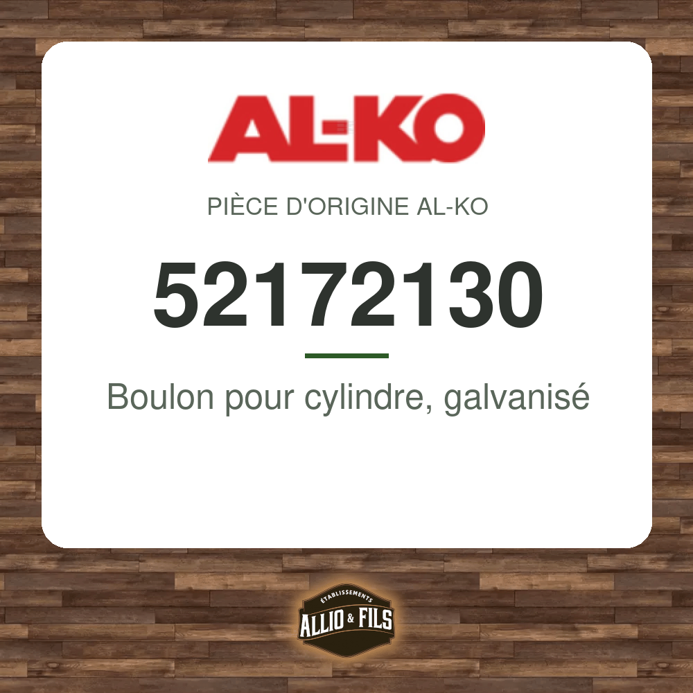 Boulon pour cylindre, galvanisé - AL-KO 52172130