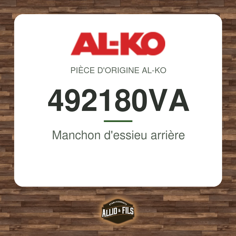 Manchon d'essieu arrière - AL-KO 492180VA