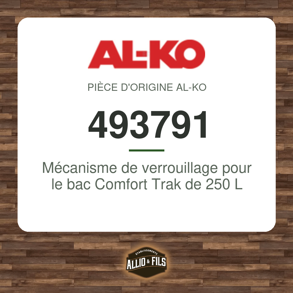 Mécanisme de verrouillage pour le bac Comfort Trak de 250 L - AL-KO 493791