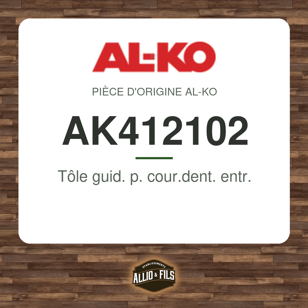 Tôle guid. p. cour.dent. entr. - AL-KO AK412102