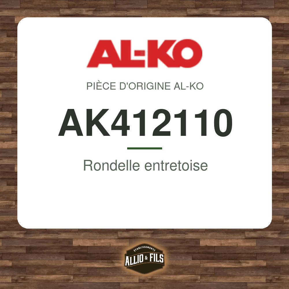 Rondelle entretoise - AL-KO AK412110