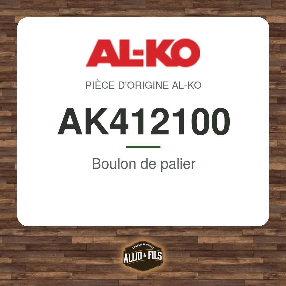Boulon de palier - AL-KO AK412100