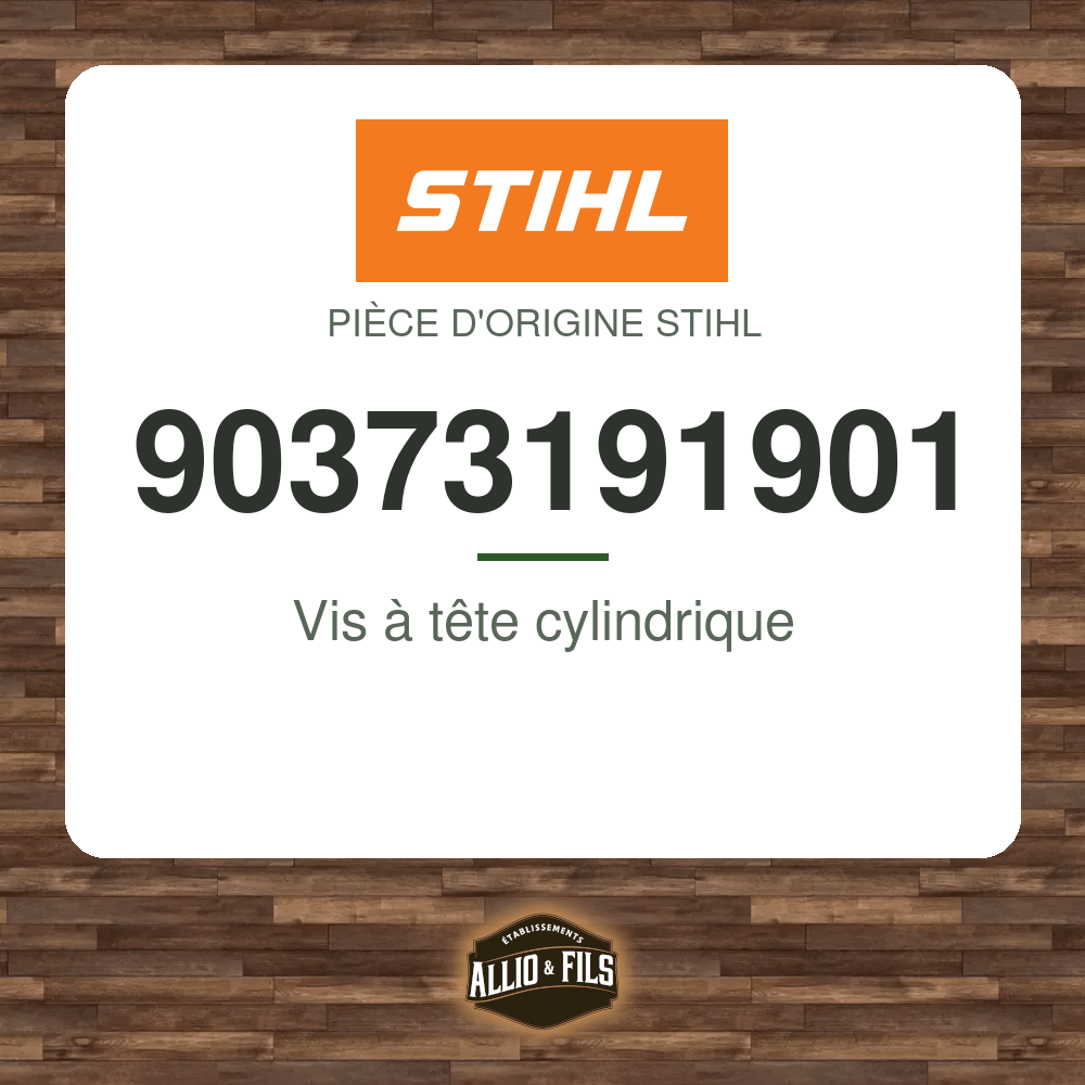 Vis à tête cylindrique - Stihl 90373191901