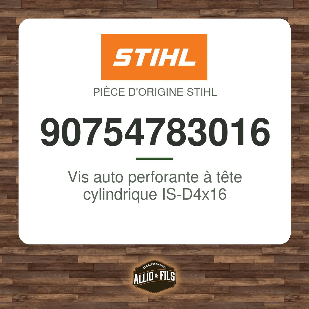 Vis auto perforante à tête cylindrique IS-D4x16 - Stihl 90754783016