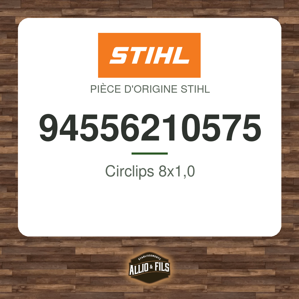 Circlips 8x1,0 - Stihl 94556210575