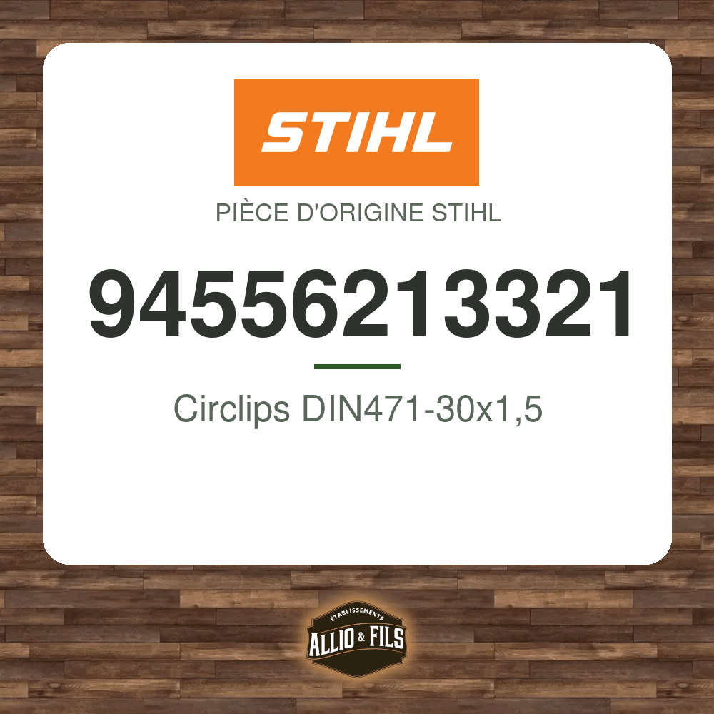 Circlips DIN471-30x1,5 - Stihl 94556213321
