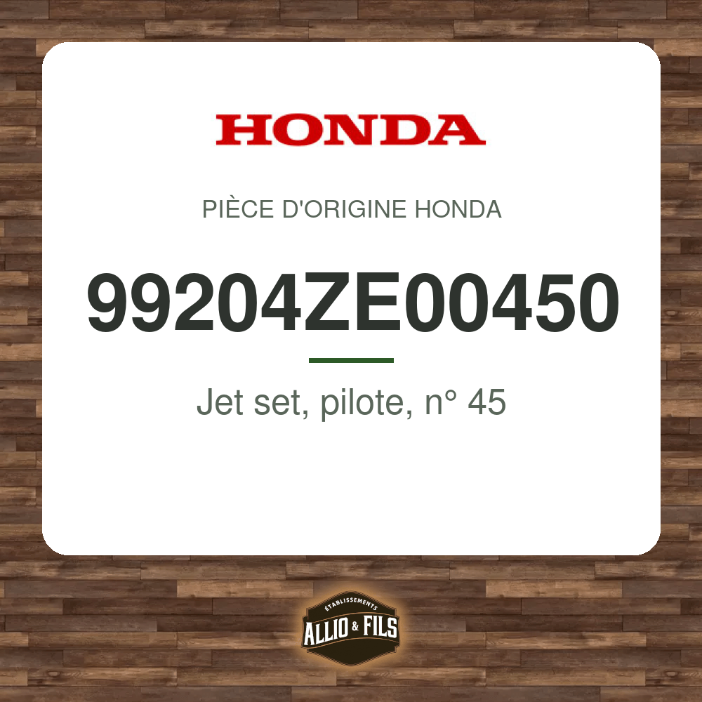 Jet set, pilote, n° 45 - Honda 99204ZE00450