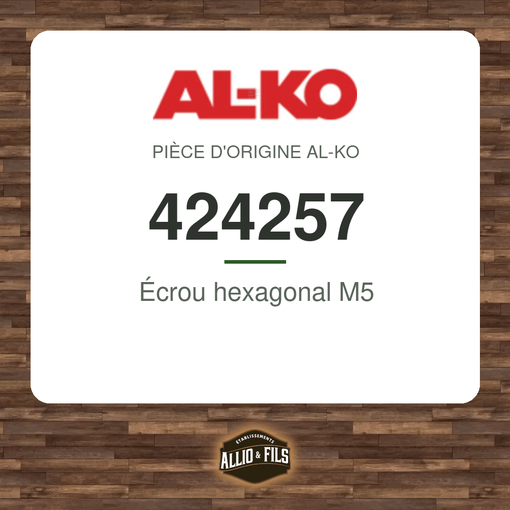 Écrou hexagonal M5 - AL-KO 424257