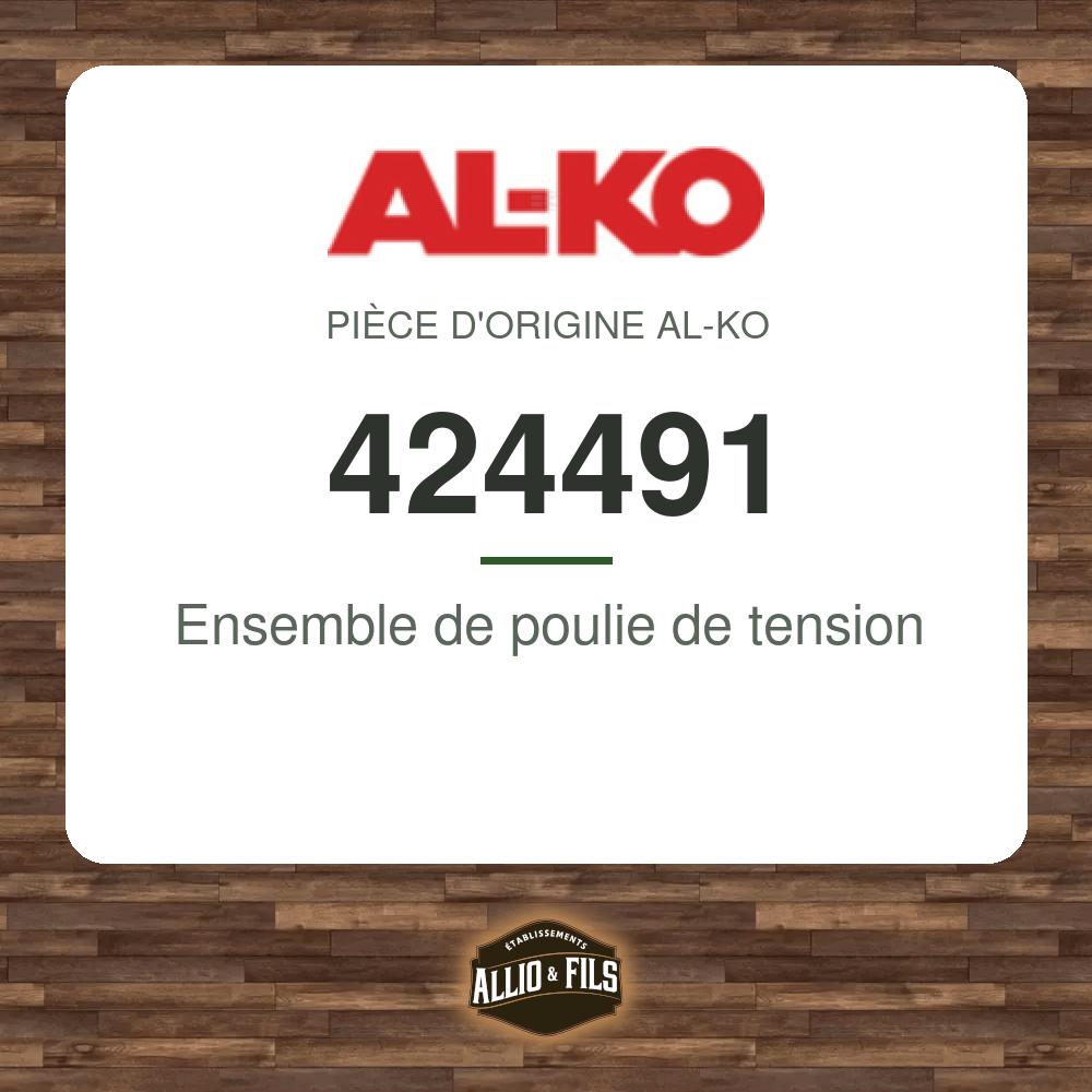 Ensemble de poulie de tension - AL-KO 424491