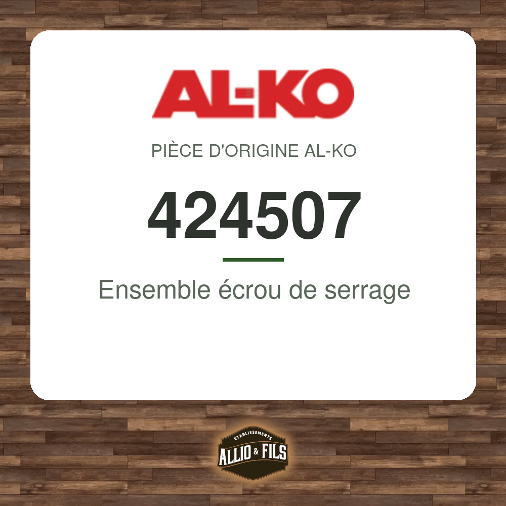 Ensemble écrou de serrage - AL-KO 424507