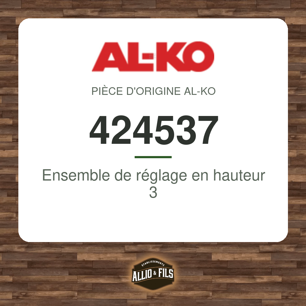 Ensemble de réglage en hauteur 3 - AL-KO 424537