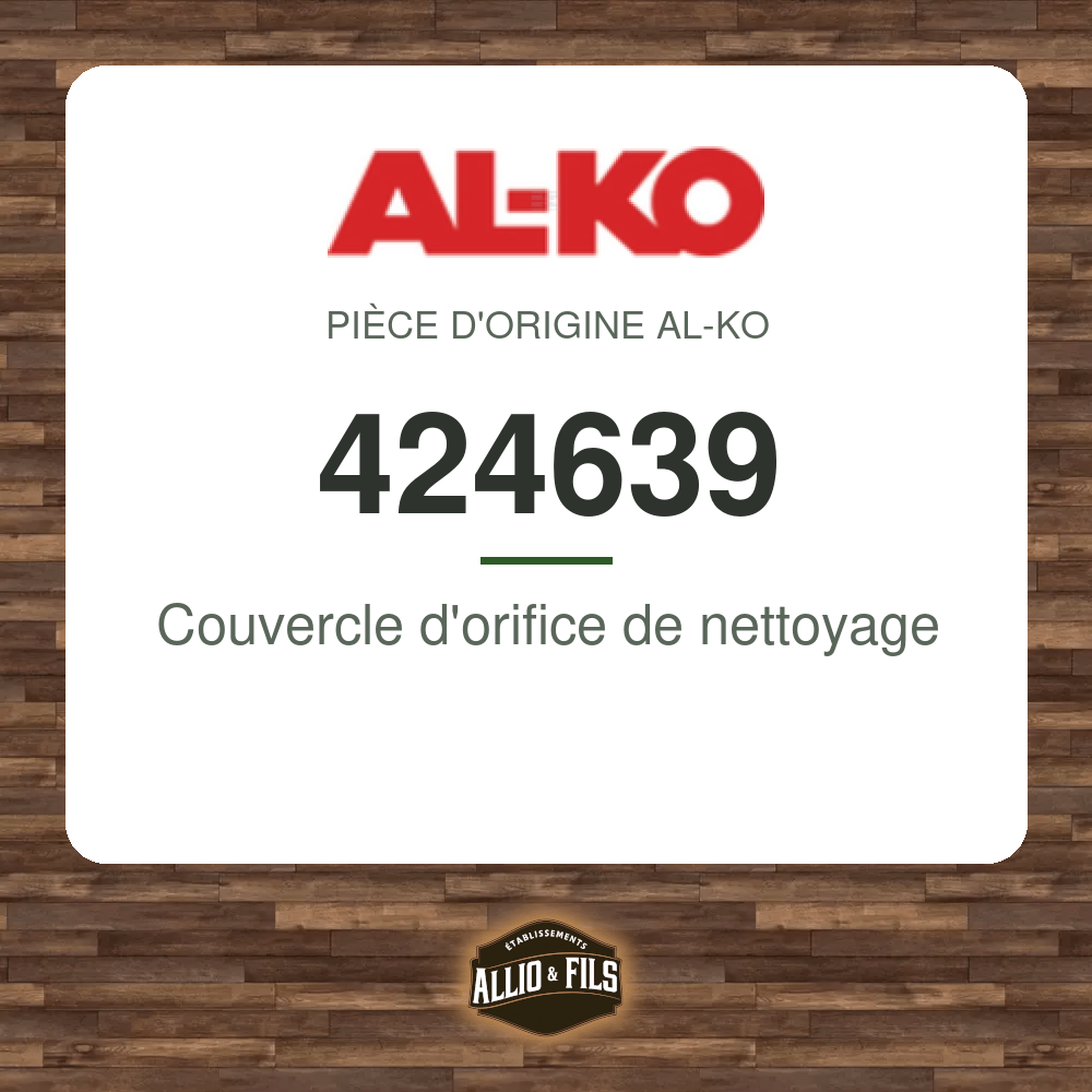Couvercle d'orifice de nettoyage - AL-KO 424639