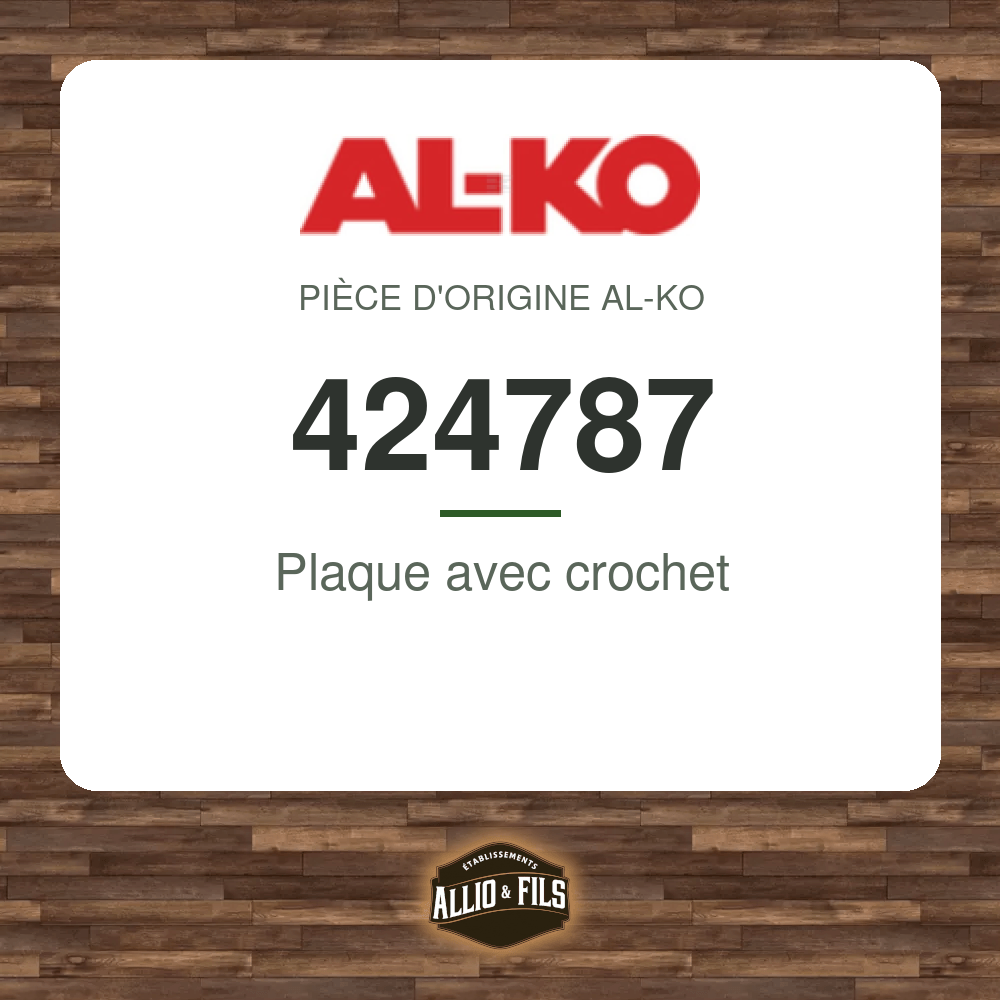 Plaque avec crochet - AL-KO 424787