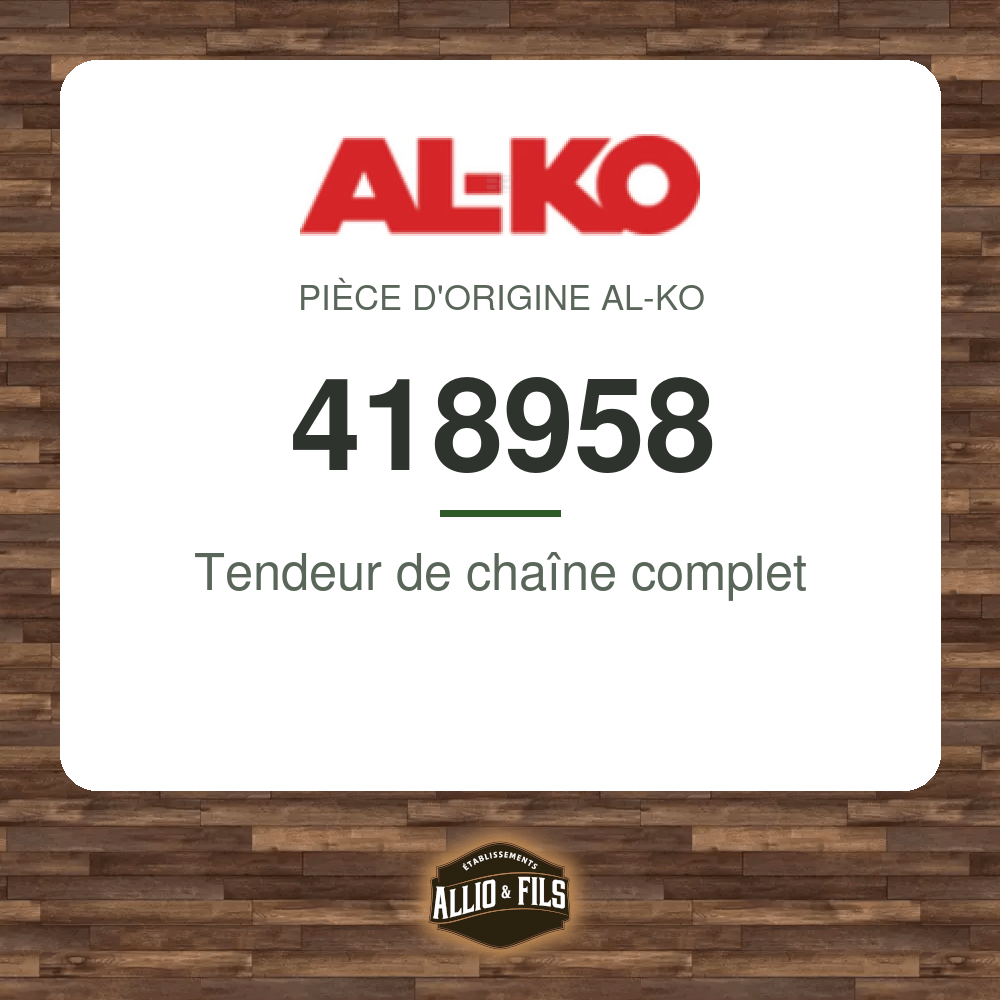 Tendeur de chaîne complet - AL-KO 418958