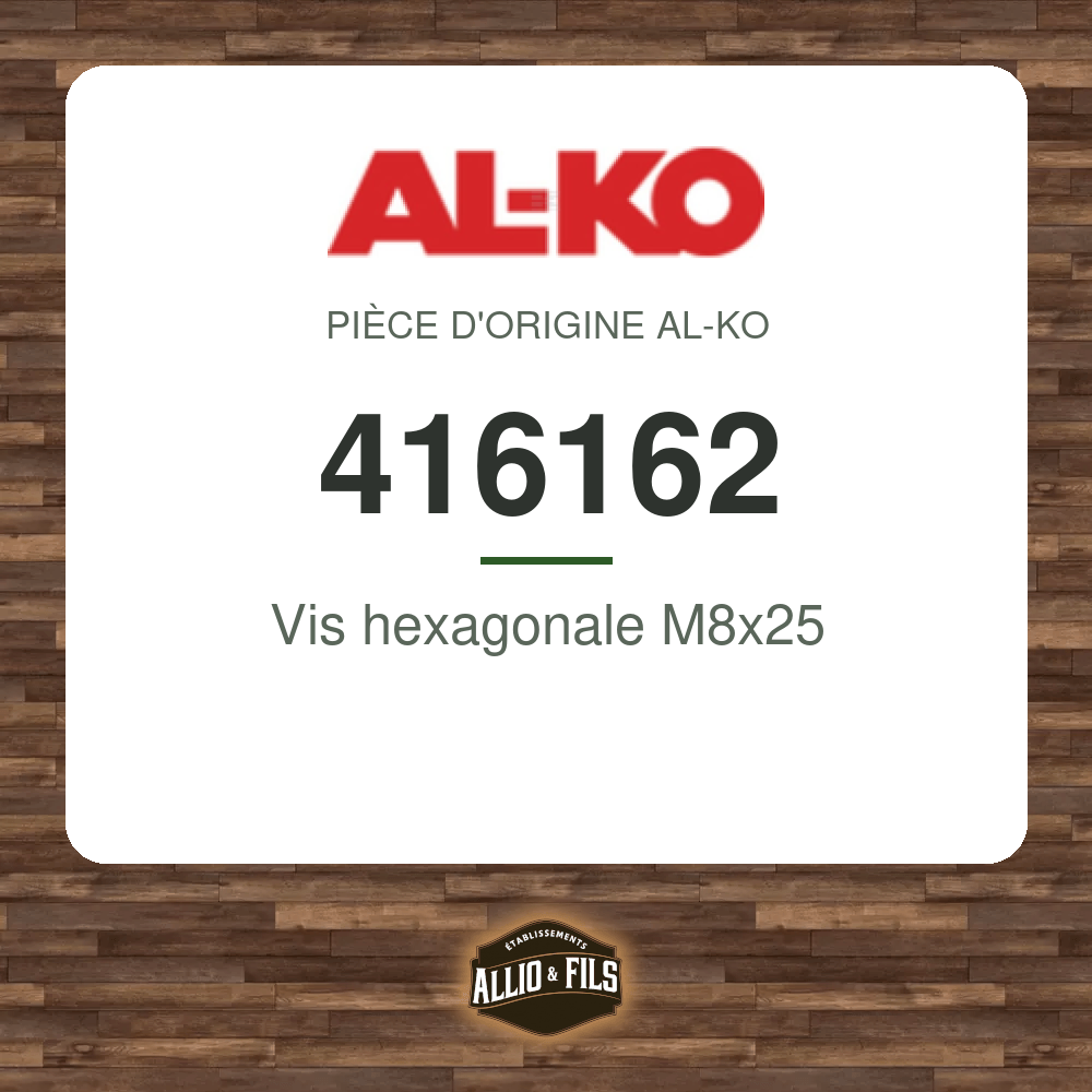 Vis hexagonale M8x25 - AL-KO 416162