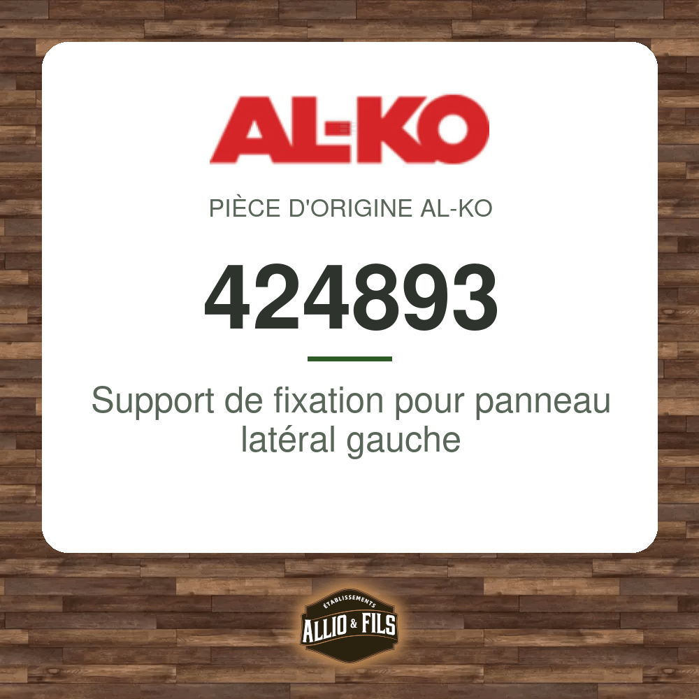 Support de fixation pour panneau latéral gauche - AL-KO 424893
