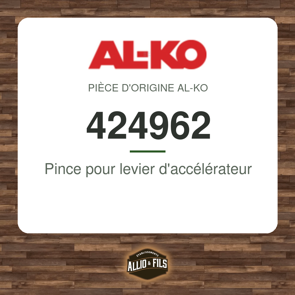 Pince pour levier d'accélérateur - AL-KO 424962