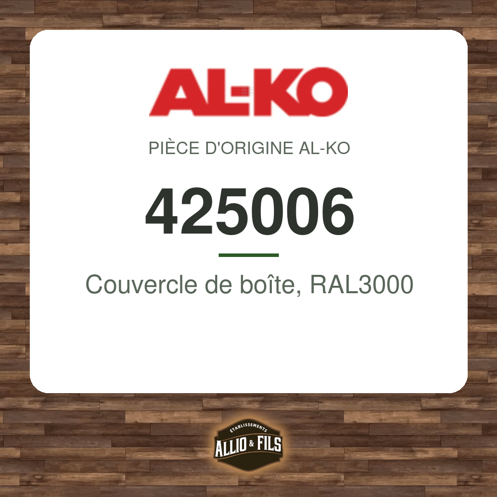 Couvercle de boîte, RAL3000 - AL-KO 425006