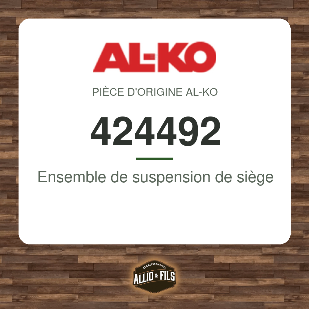Ensemble de suspension de siège - AL-KO 424492