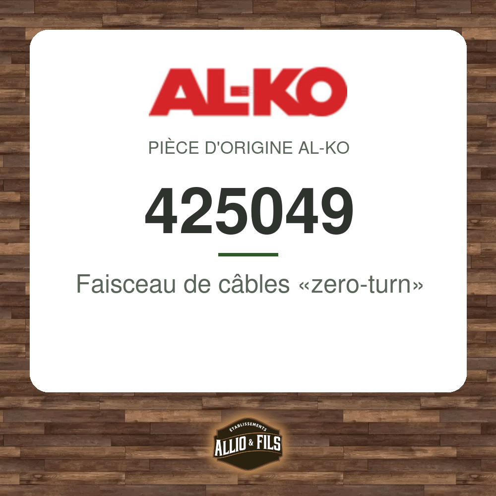 Faisceau de câbles «zero-turn» - AL-KO 425049