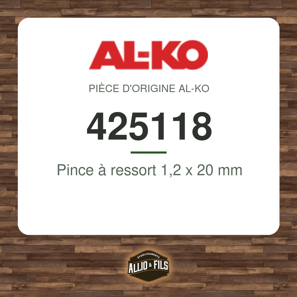 Pince à ressort 1,2 x 20 mm - AL-KO 425118