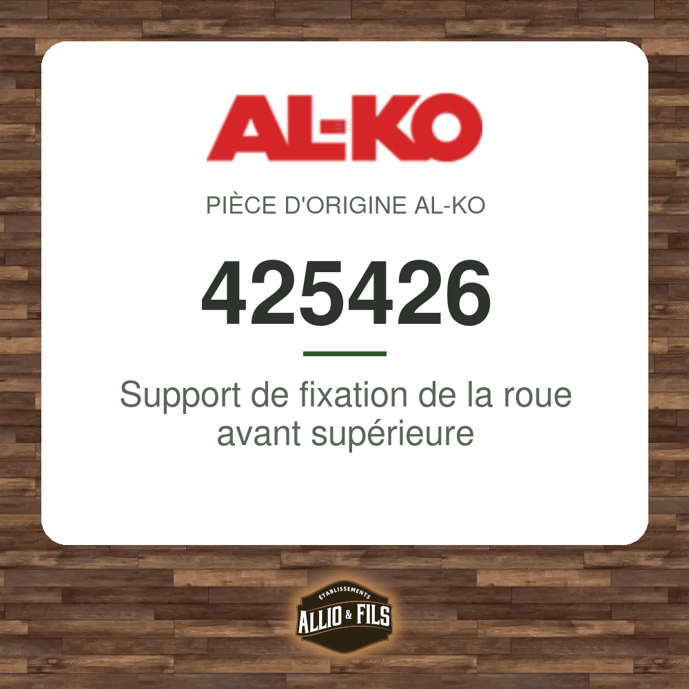 Support de fixation de la roue avant supérieure - AL-KO 425426