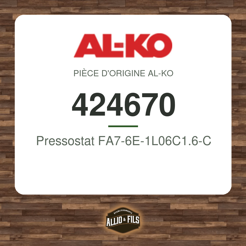 Pressostat FA7-6E-1L06C1.6-C - AL-KO 424670