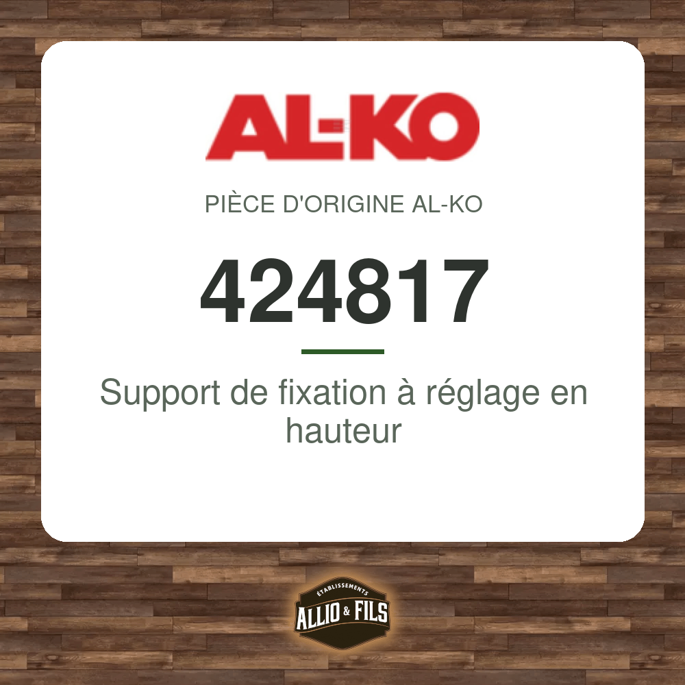 Support de fixation à réglage en hauteur - AL-KO 424817