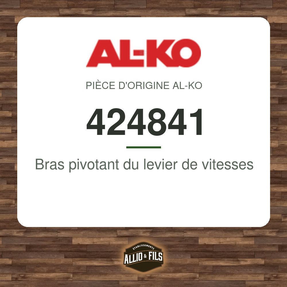Bras pivotant du levier de vitesses - AL-KO 424841