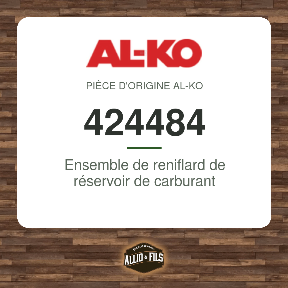 Ensemble de reniflard de réservoir de carburant - AL-KO 424484