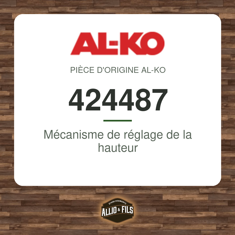 Mécanisme de réglage de la hauteur - AL-KO 424487