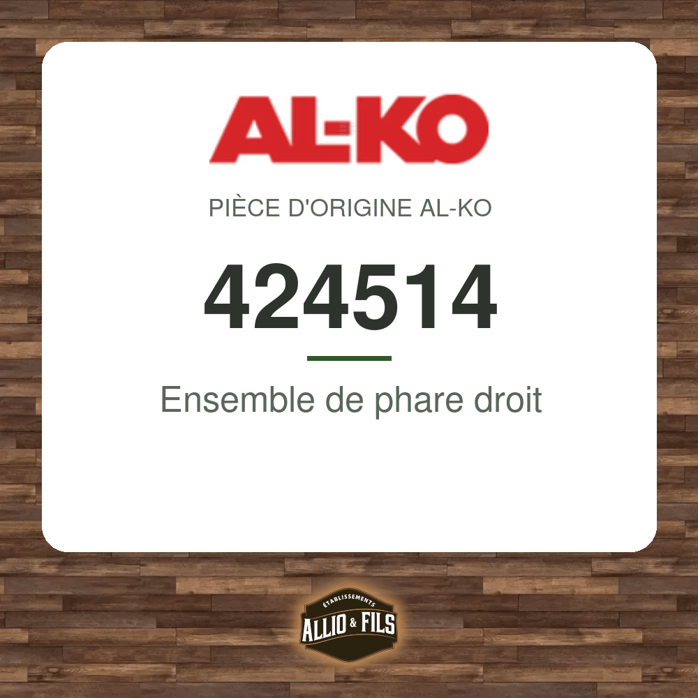 Ensemble de phare droit - AL-KO 424514