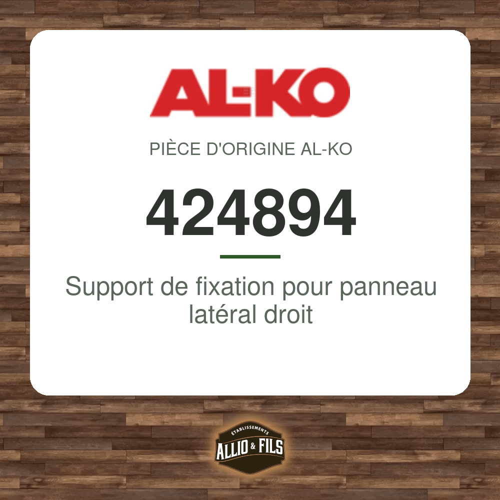 Support de fixation pour panneau latéral droit - AL-KO 424894