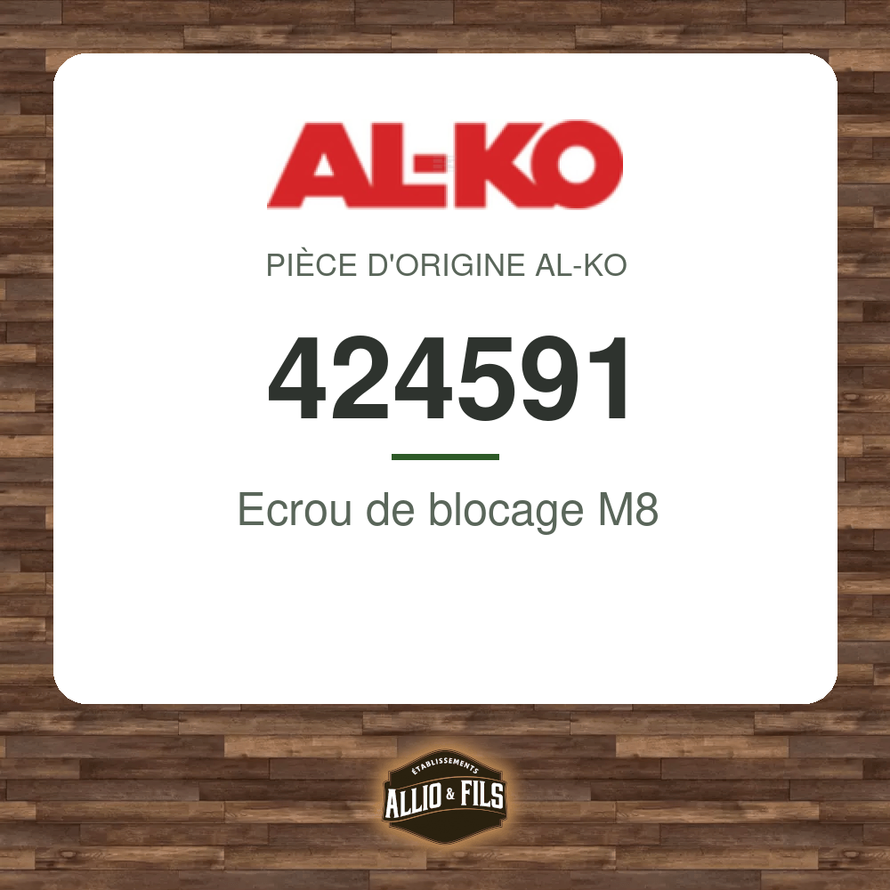 Ecrou de blocage M8 - AL-KO 424591