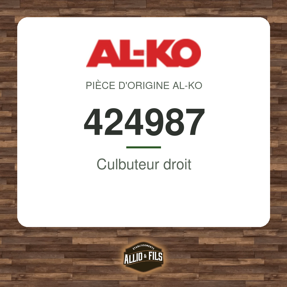 Culbuteur droit - AL-KO 424987