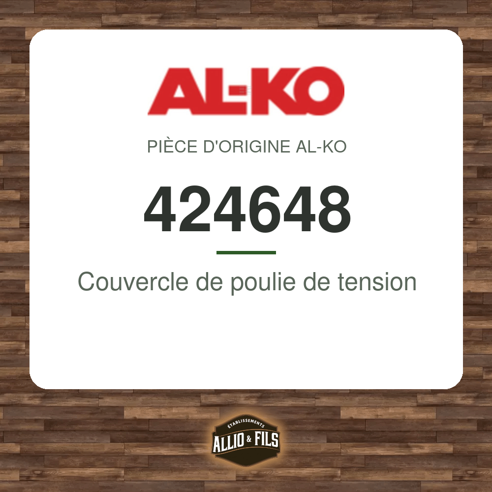 Couvercle de poulie de tension - AL-KO 424648