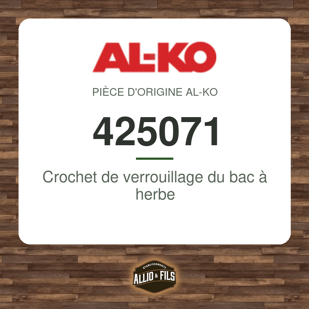 Crochet de verrouillage du bac à herbe - AL-KO 425071