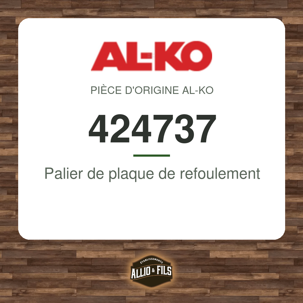 Palier de plaque de refoulement - AL-KO 424737