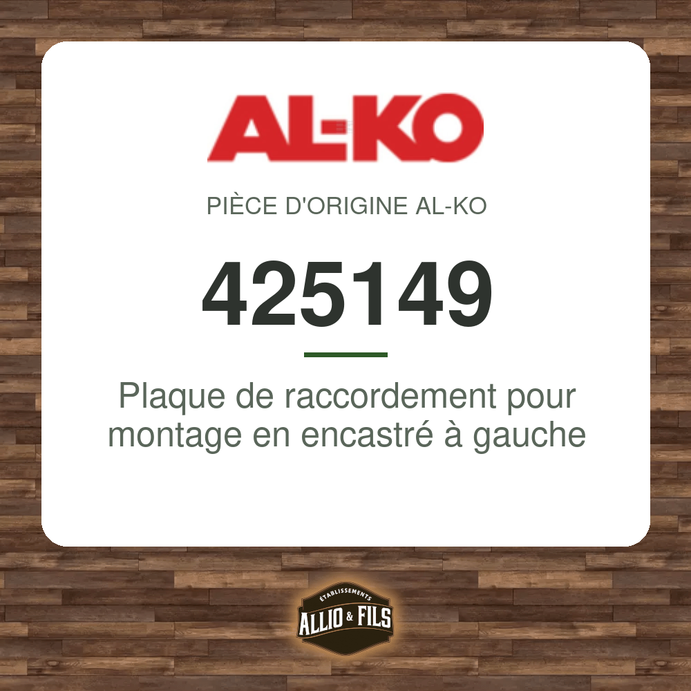 Plaque de raccordement pour montage en encastré à gauche - AL-KO 425149
