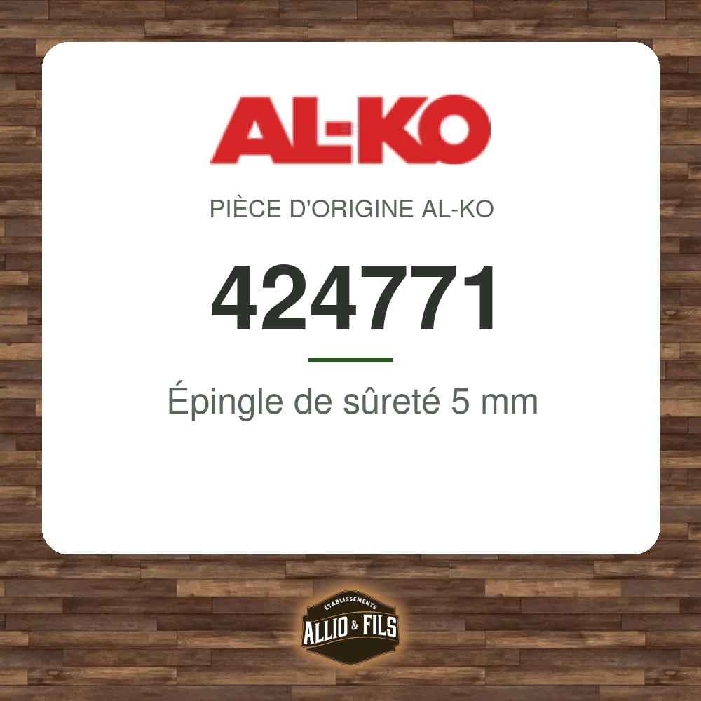 Épingle de sûreté 5 mm - AL-KO 424771