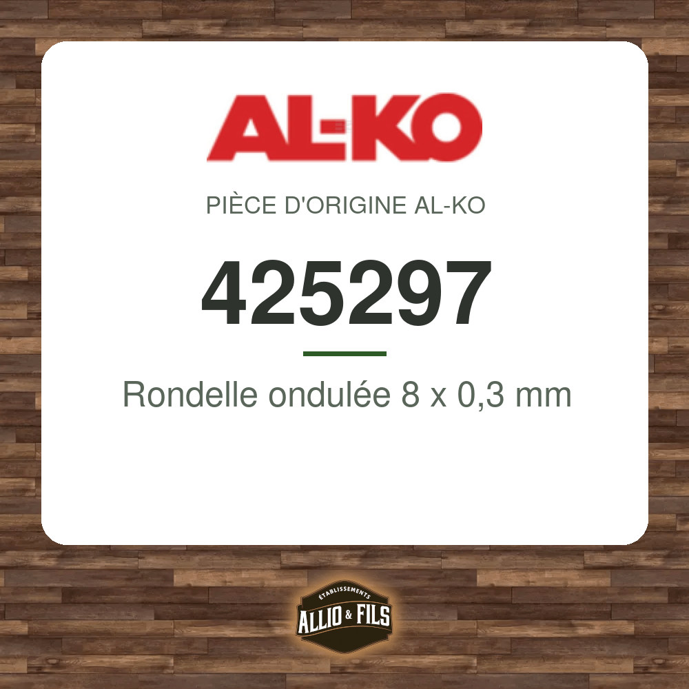 Rondelle ondulée 8 x 0,3 mm - AL-KO 425297