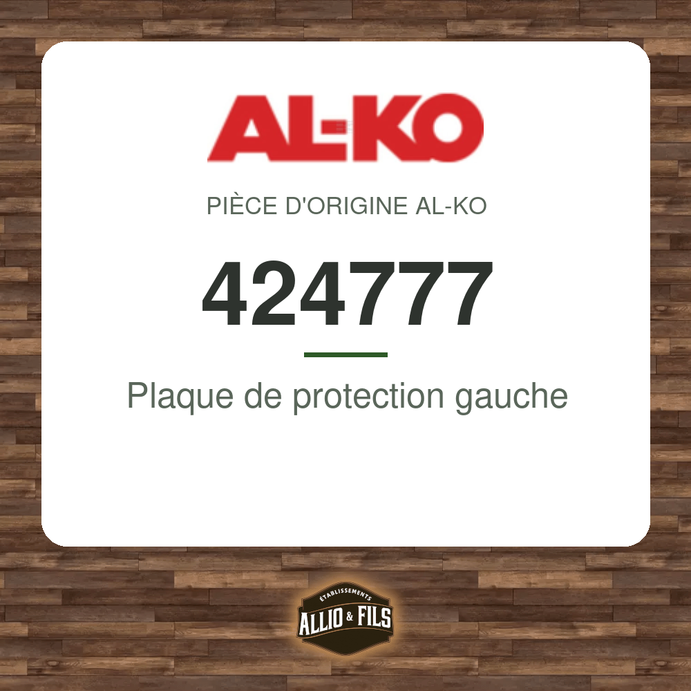 Plaque de protection gauche - AL-KO 424777