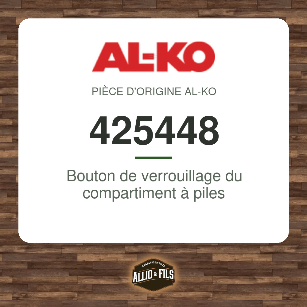 Bouton de verrouillage du compartiment à piles - AL-KO 425448