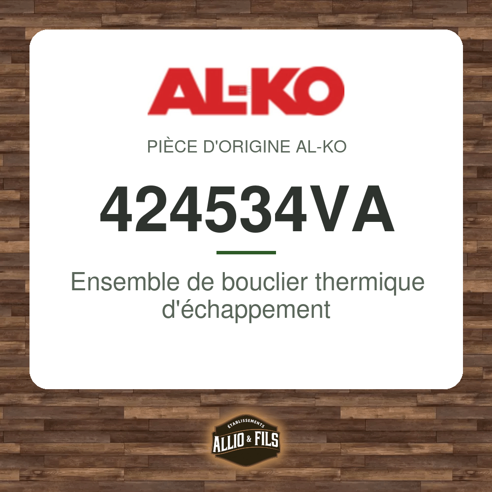 Ensemble de bouclier thermique d'échappement - AL-KO 424534VA