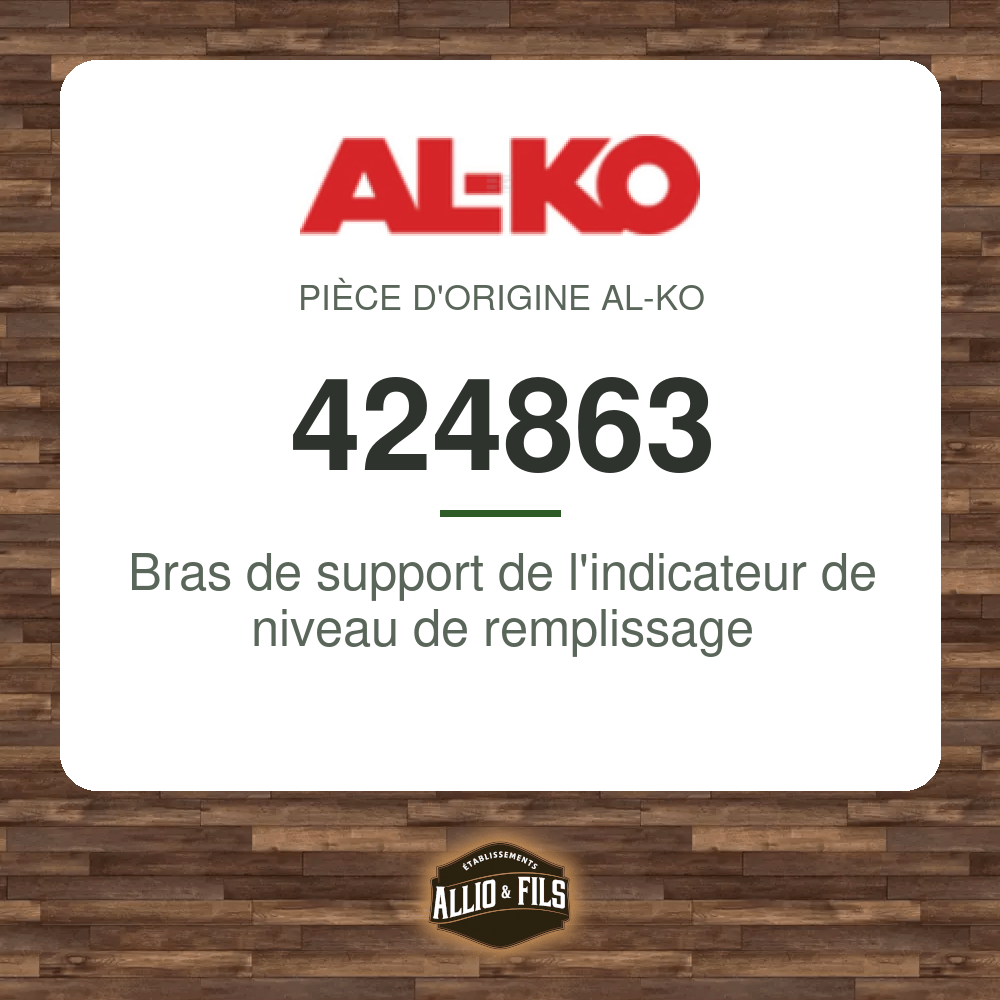 Bras de support de l'indicateur de niveau de remplissage - AL-KO 424863