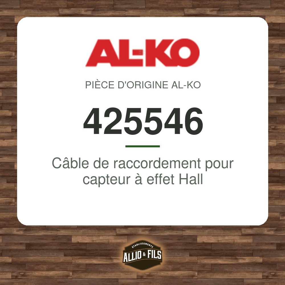 Câble de raccordement pour capteur à effet Hall - AL-KO 425546