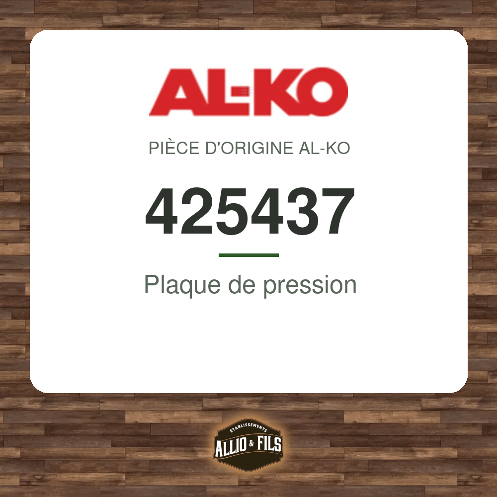 Plaque de pression - AL-KO 425437