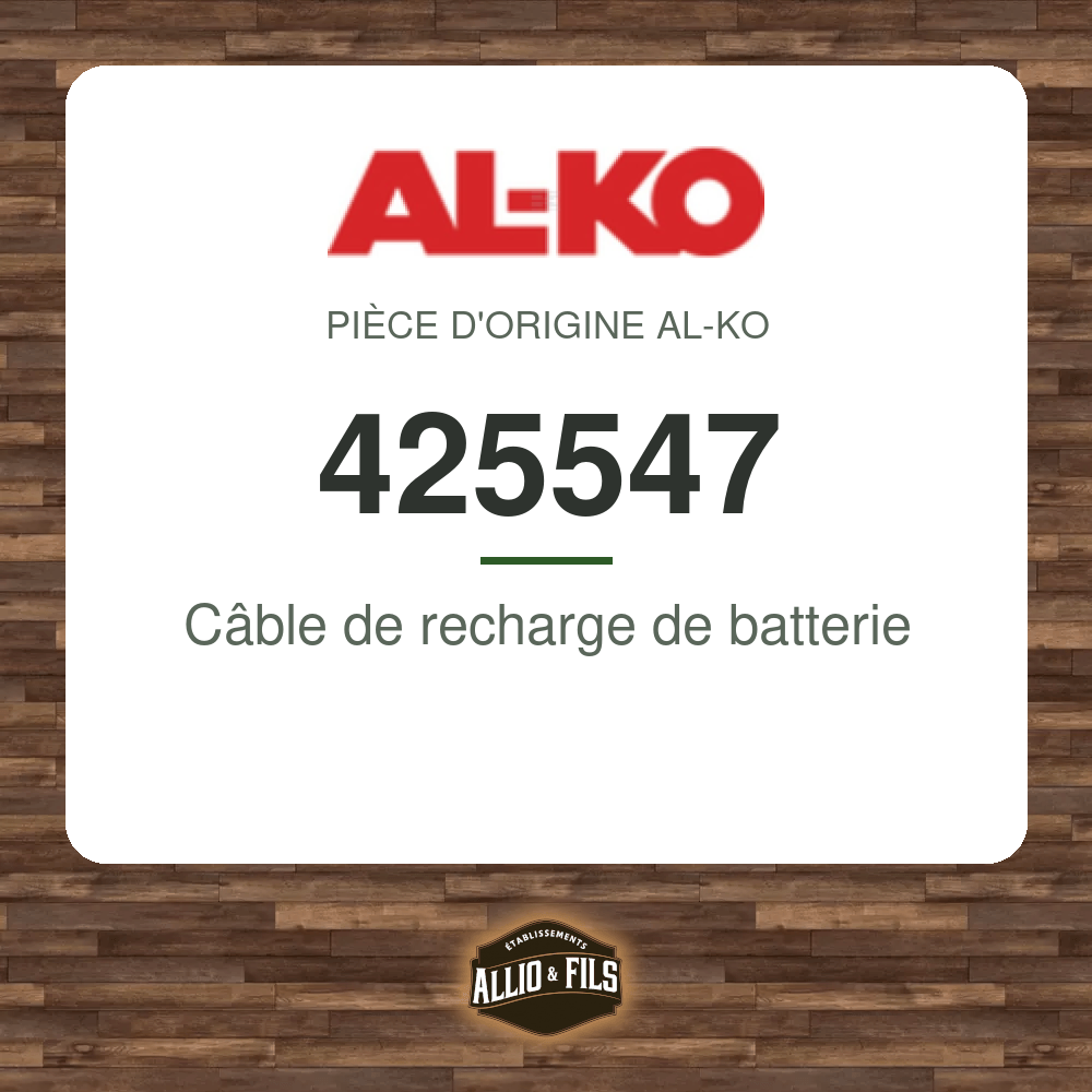 Câble de recharge de batterie - AL-KO 425547