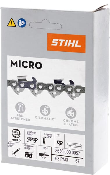 Chaîne 3/8″ LP 1,3 mm 57 maillons Stihl pour tronçonneuse - 3636 000 0057