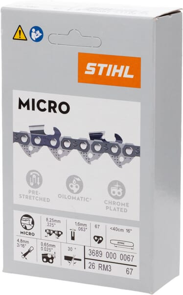 Chaîne .325″ 1,6 mm 67 maillons Stihl pour tronçonneuse - 3689 000 0067
